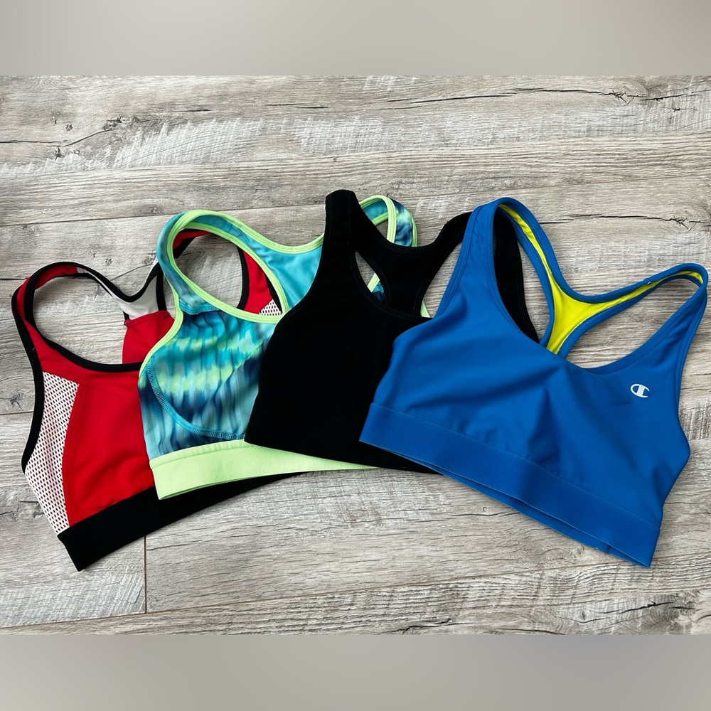 Champion Women's Sports Bra Collection - Red, Green, Blue, Black, Tie-Dye